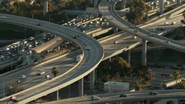 Los Angeles city snelwegen — Stockvideo