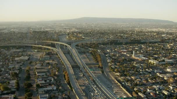 在洛杉矶的高速公路道路系统 — 图库视频影像