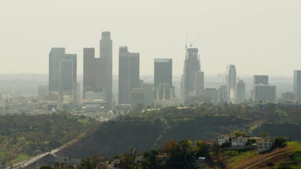 Los Angeles cityscape, ABD — Stok video