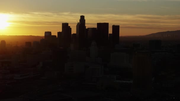 Los angeles Stadtbild Silhouette — Stockvideo