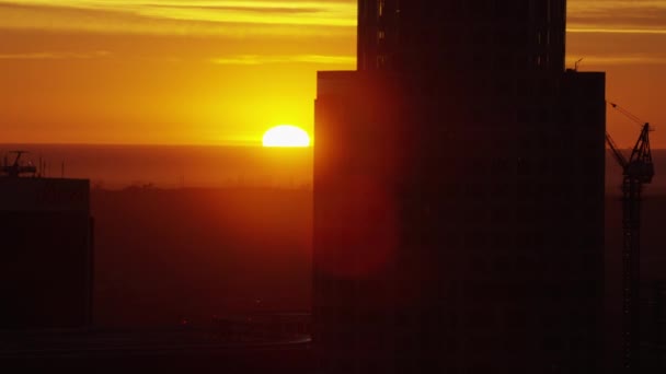 Bank of America and rooftop Helipad, Los Angeles — Stock Video