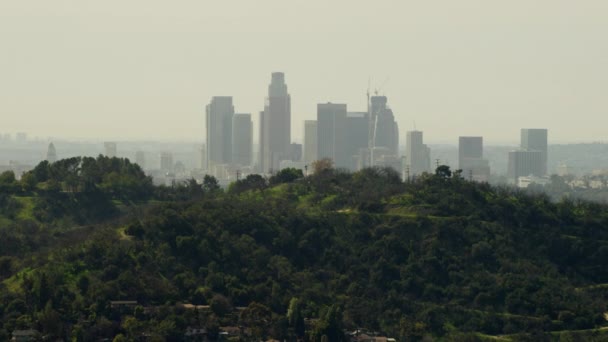 Pencakar langit pusat kota Los Angeles — Stok Video