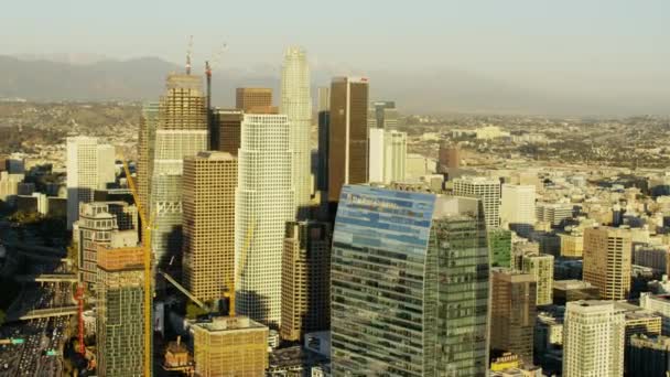 Distrito financiero del centro de Los Ángeles — Vídeo de stock