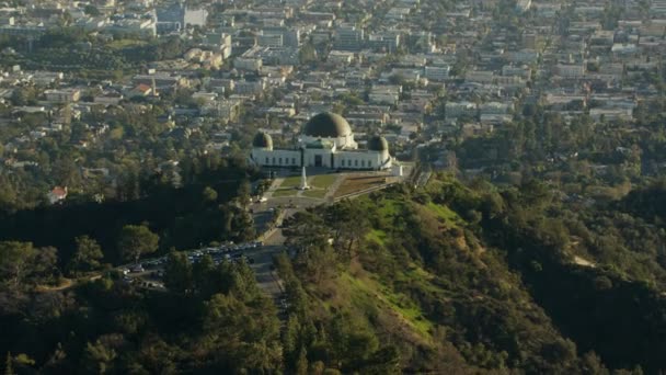 Griffith Observatory in California Hills — Stock Video