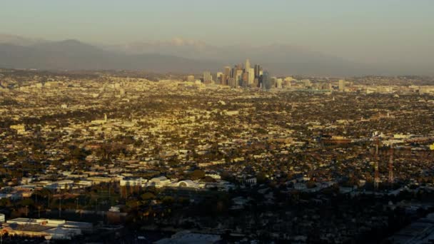 Edifícios altos arranha-céus em Los Angeles — Vídeo de Stock