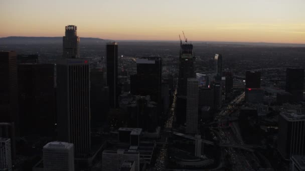 Bank Of America gebouw bij zonsondergang — Stockvideo