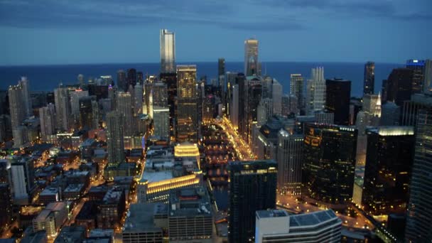 Miasta Chicago i jezioro michigan — Wideo stockowe