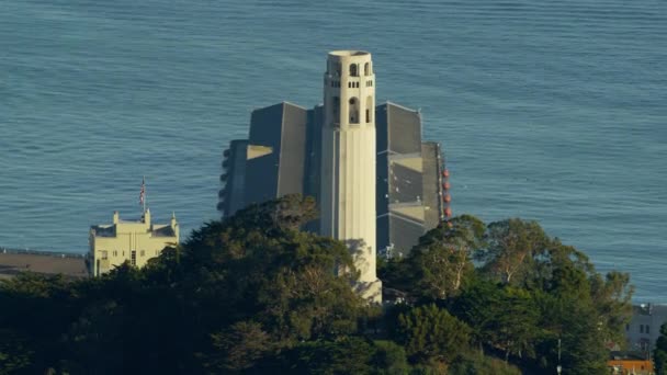 San Francisco with Coit Tower Telegraph Hill — Stock Video