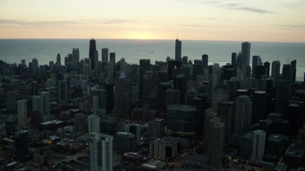 Chicago City Skyline, Stany Zjednoczone — Wideo stockowe