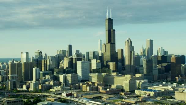 Chicago metropolitan city wieżowce — Wideo stockowe