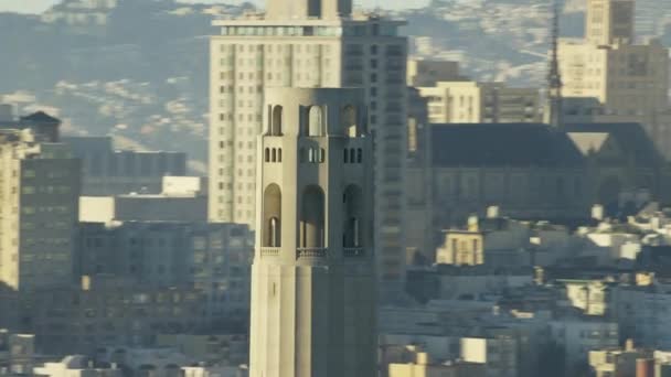 San Francisco with Coit Tower Telegraph Hill — Stock Footage San Francisco with Coit Tower Telegraph Hill Royalty Free Stock Video