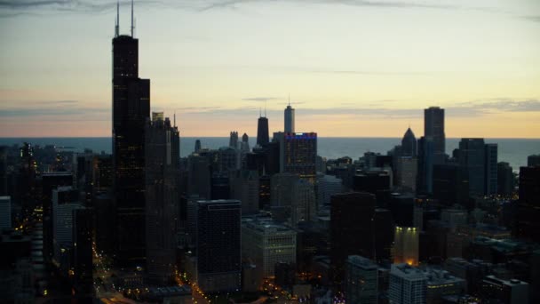 Chicago cidade skyline, EUA — Vídeo de Stock