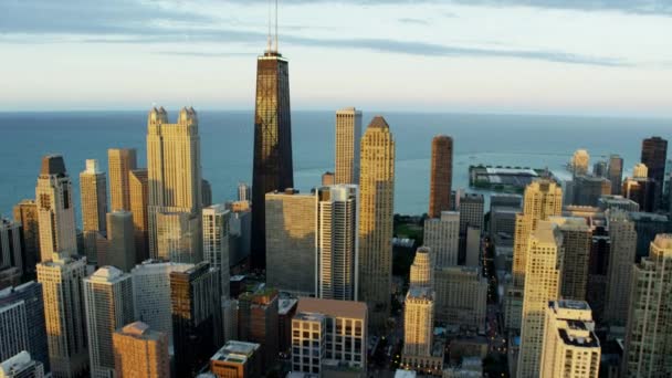 Lake Michigan city van Chicago — Stockvideo