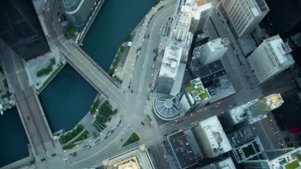 Moderne wolkenkrabbers Downtown van Chicago — Stockvideo