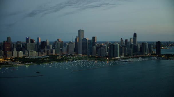 Willis Tower y Hancock Building en Chicago — Vídeo de stock