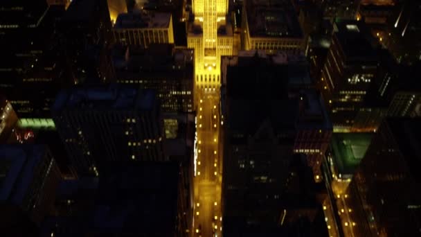 Chicago stad snelwegen en wolkenkrabbers — Stockvideo