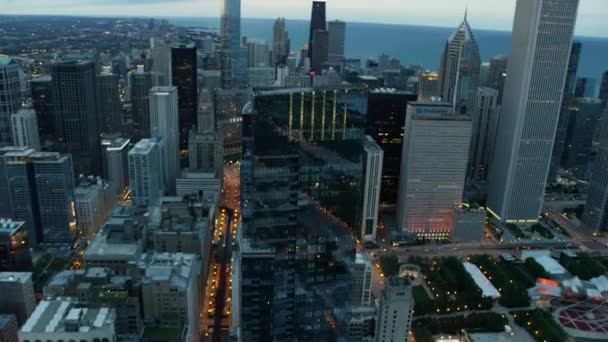 Millennium Park en Lake Michigan — Stockvideo