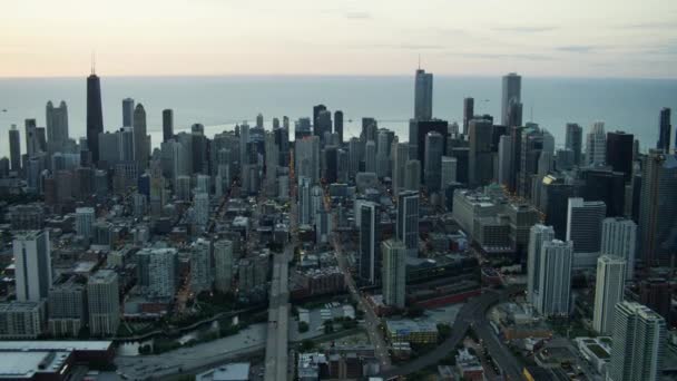 Edifici in centro città a Chicago — Video Stock