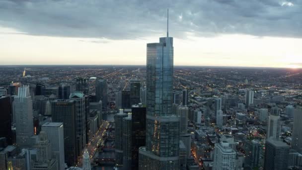 Chicago edificios modernos rascacielos — Vídeos de Stock