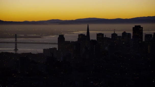 Ciudad iluminada de San Francisco — Vídeo de stock