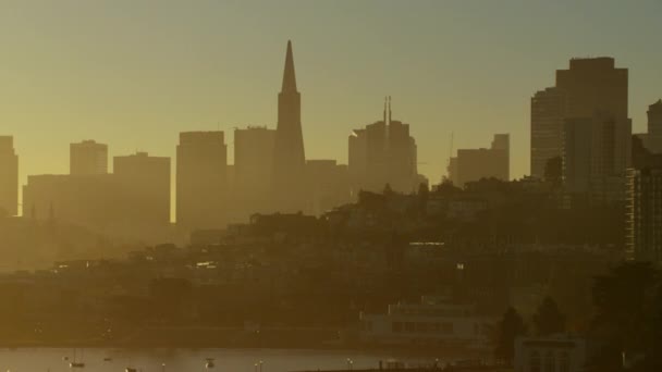 Восход солнца в Сан-Франциско — стоковое видео