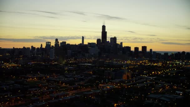 Staden skyskrapor i Chicago — Stockvideo