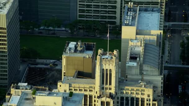 シカゴ、イリノイ州でトリビューン タワー — ストック動画