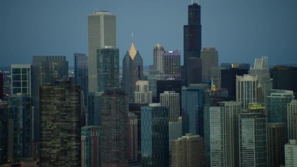 在芝加哥的现代城市摩天大楼 — 图库视频影像