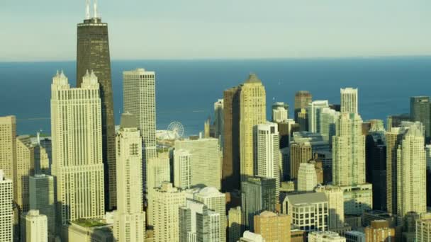 芝加哥的大城市的摩天大楼 — 图库视频影像