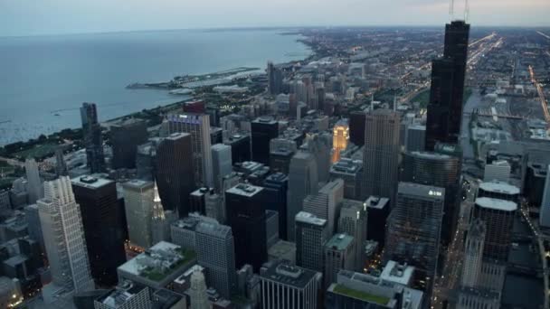 Grattacieli Lake Michigan e Chicago — Video Stock