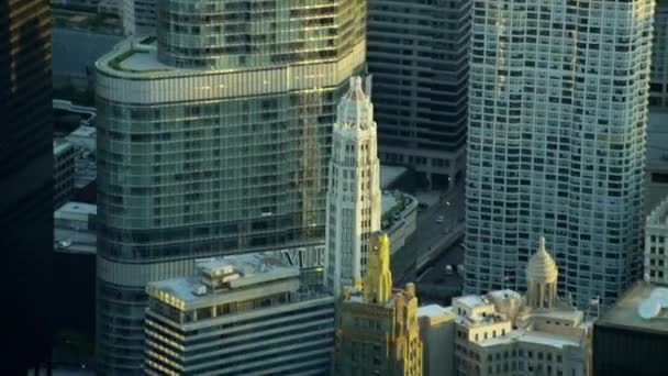 Edifícios modernos arranha-céus de Chicago — Vídeo de Stock