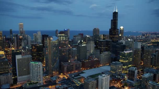 Occupato città metropolitana di Chicago — Video Stock