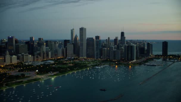 Millennium Park in Chicago bij zonsopgang — Stockvideo