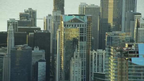 Moderne wolkenkrabber gebouwen in Chicago — Stockvideo