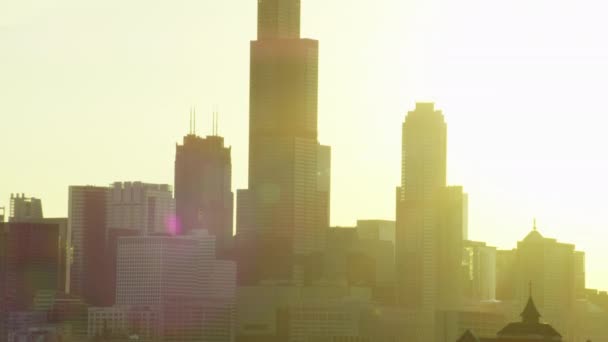 Wieżowce Downtown w Chicago — Wideo stockowe