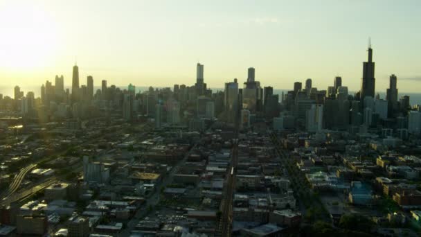 Chicago City skyline, Verenigde Staten — Stockvideo