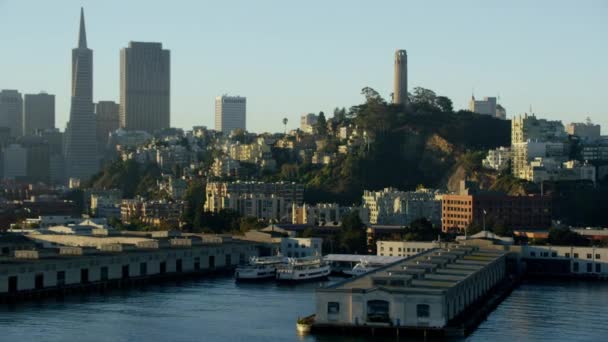 Amanecer de San Francisco Waterfront — Vídeos de Stock