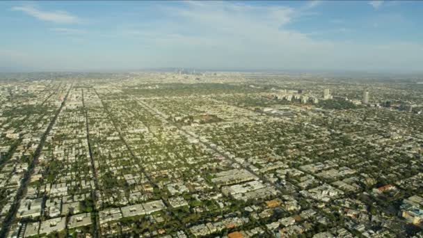 Vue Aérienne Beverly Grove street grid LA Californie — Video