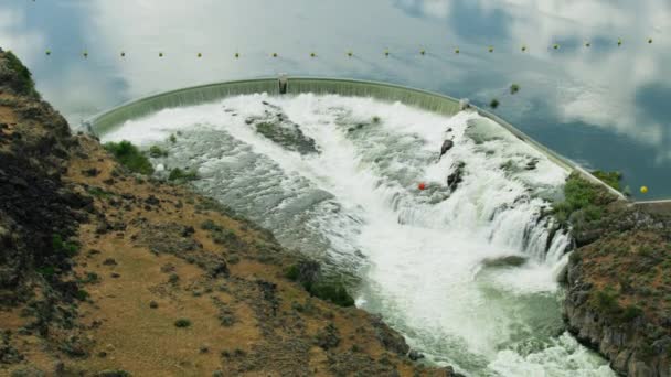 Vista aérea Planta hidroeléctrica Twin Falls Idaho USA — Vídeos de Stock