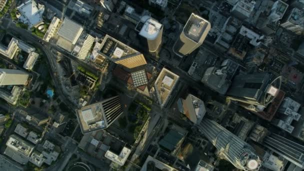 Αεροστεγείς ταράτσες ουρανοξύστη με ελικοδρόμια LA — Αρχείο Βίντεο