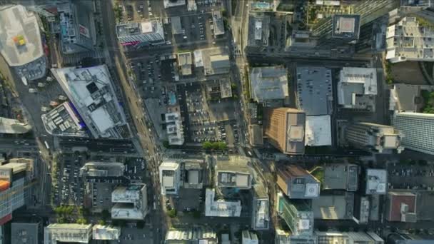 Vista aérea desde los tejados del edificio South Park Los Ángeles — Vídeos de Stock