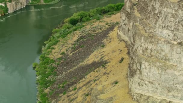 Aerial Magic Valley Snake River canyon Jerome County — Stockvideo