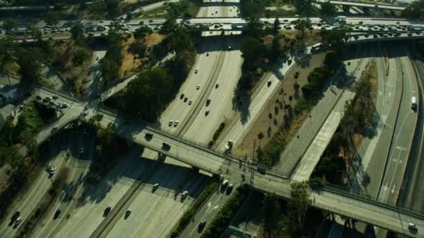 Flygfoto Los Angeles stad Freeway Kalifornien USA — Stockvideo