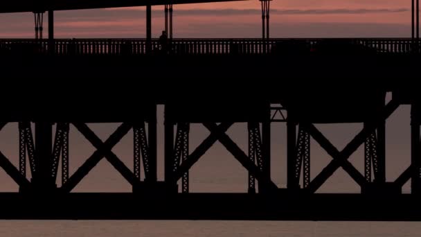 Αεροφωτογραφία ηλιοβασίλεμα Γέφυρα Γκόλντεν Γκέιτ Σαν Φρανσίσκο — Αρχείο Βίντεο