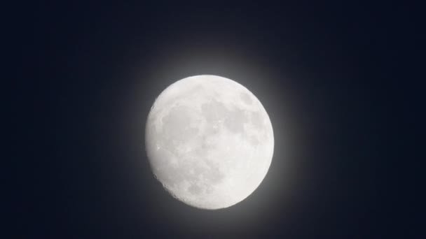 Повітря розкриває кратери видимості на повний місяць — стокове відео