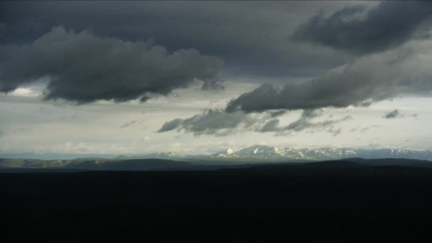 Vista aerea all'alba Grand Teton catena montuosa USA — Video Stock