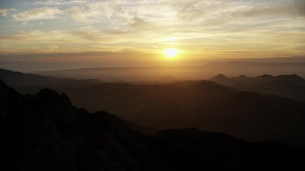 Aerial view sunset Oxnard Point Mugu State Park — Stockvideo