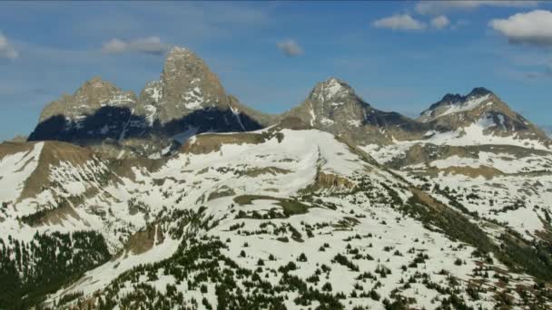 Vue Aérienne Parc National du Mont Moran Yellowstone États-Unis — Video