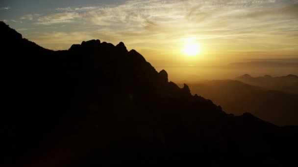 Aerial view sunset Oxnard Point Mugu State Park — Stockvideo