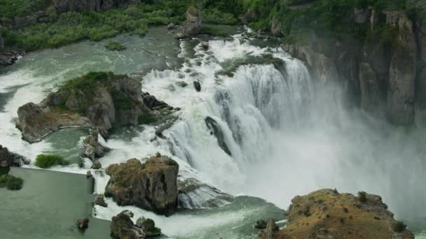 Vista aérea Magic Valley Twin Falls cascada EE.UU. — Vídeos de Stock